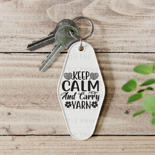 Keep Calm - UV DTF Motel Keyring Decal