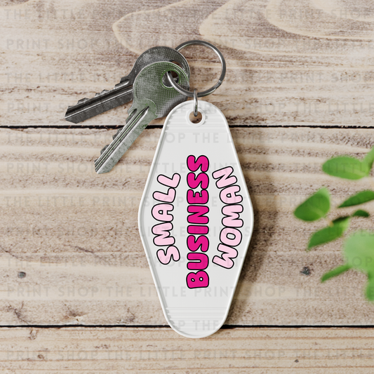 Small Business Women - UV DTF Motel Keyring Decal