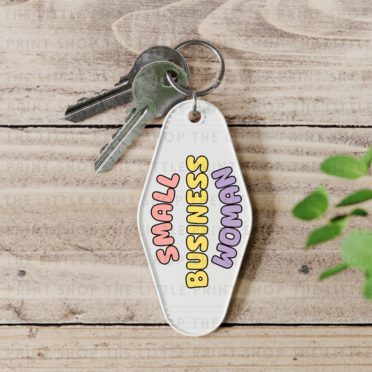 Small Business Women - UV DTF Motel Keyring Decal