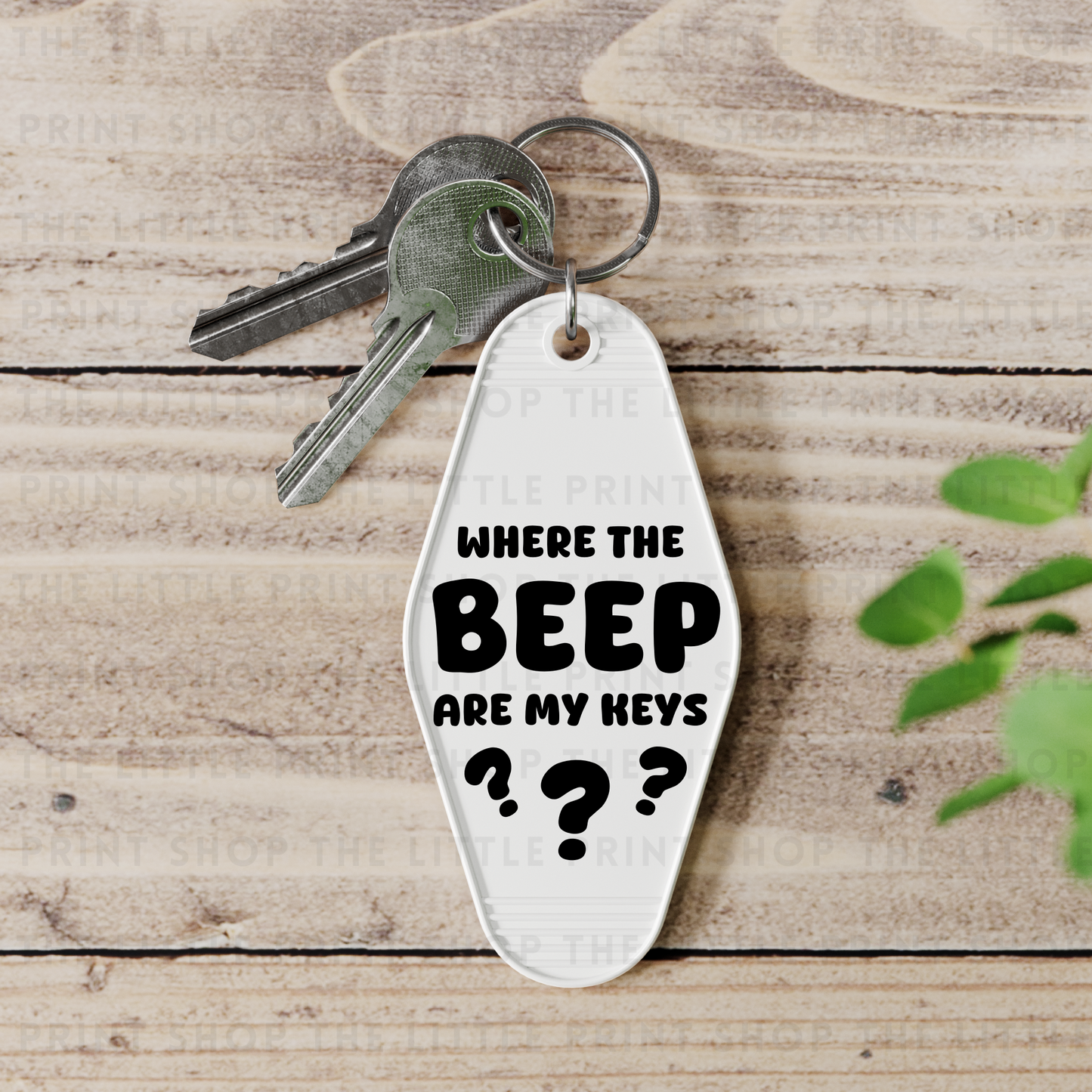 Where The Beep - UV DTF Motel Keyring Decal