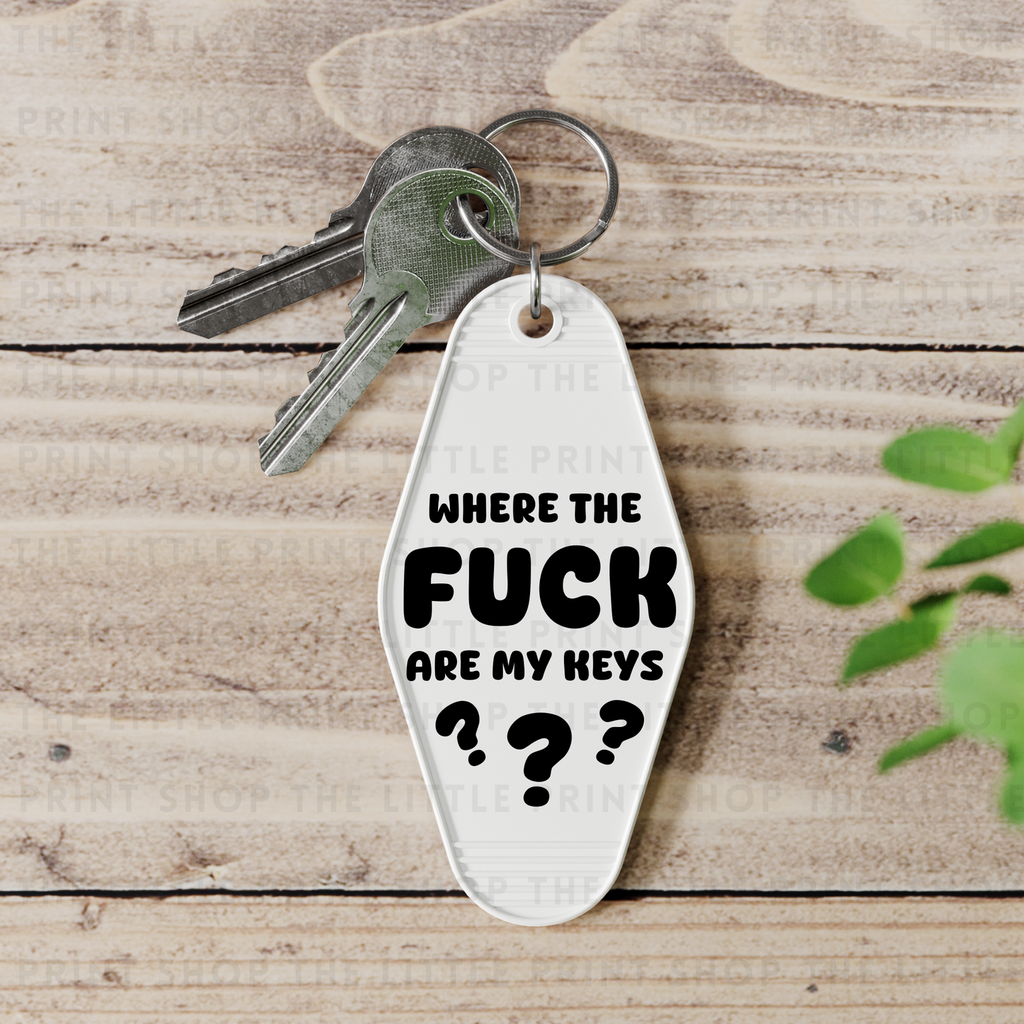 Where The F - UV DTF Motel Keyring Decal