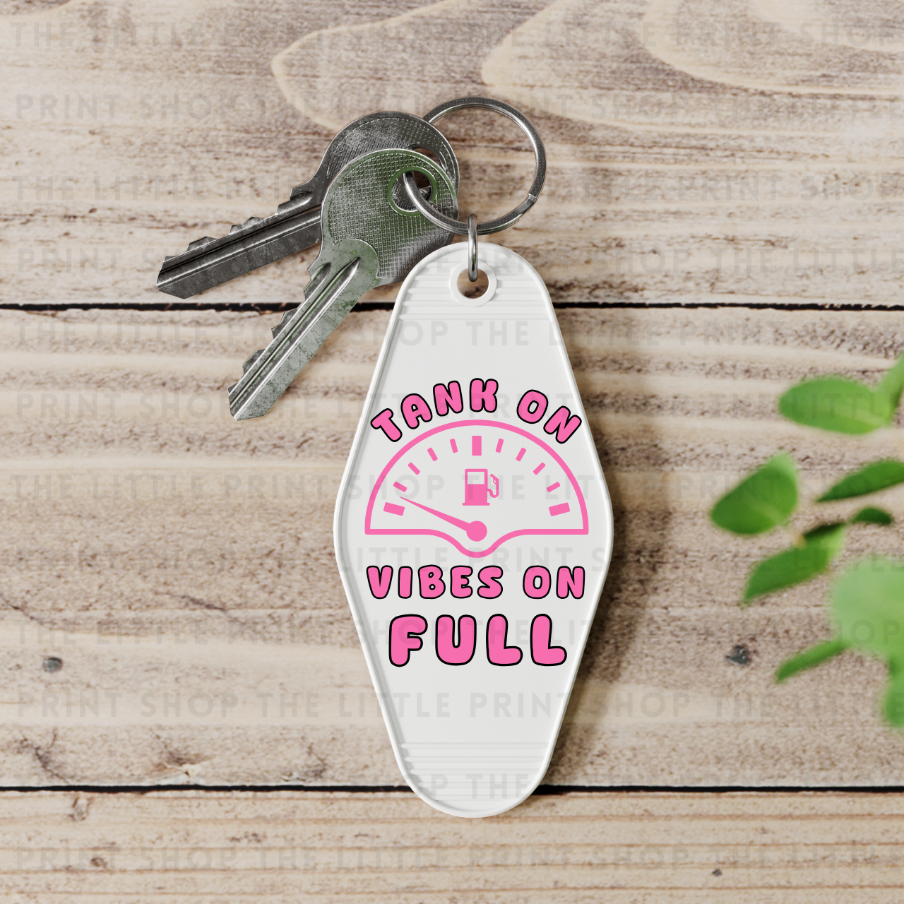 Tank on E - UV DTF Motel Keyring Decal