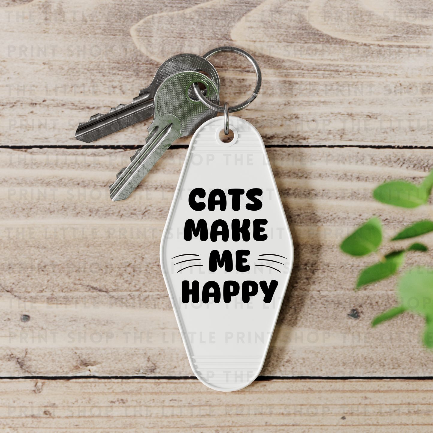 Cats Make Me - UV DTF Motel Keyring Decal