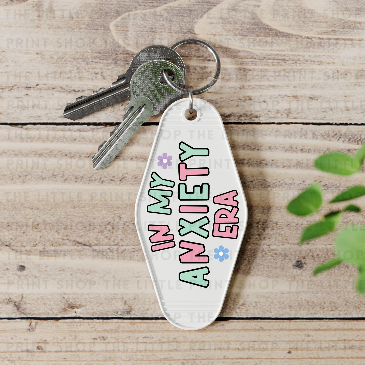 In My Anxiety Era - UV DTF Motel Keyring Decal