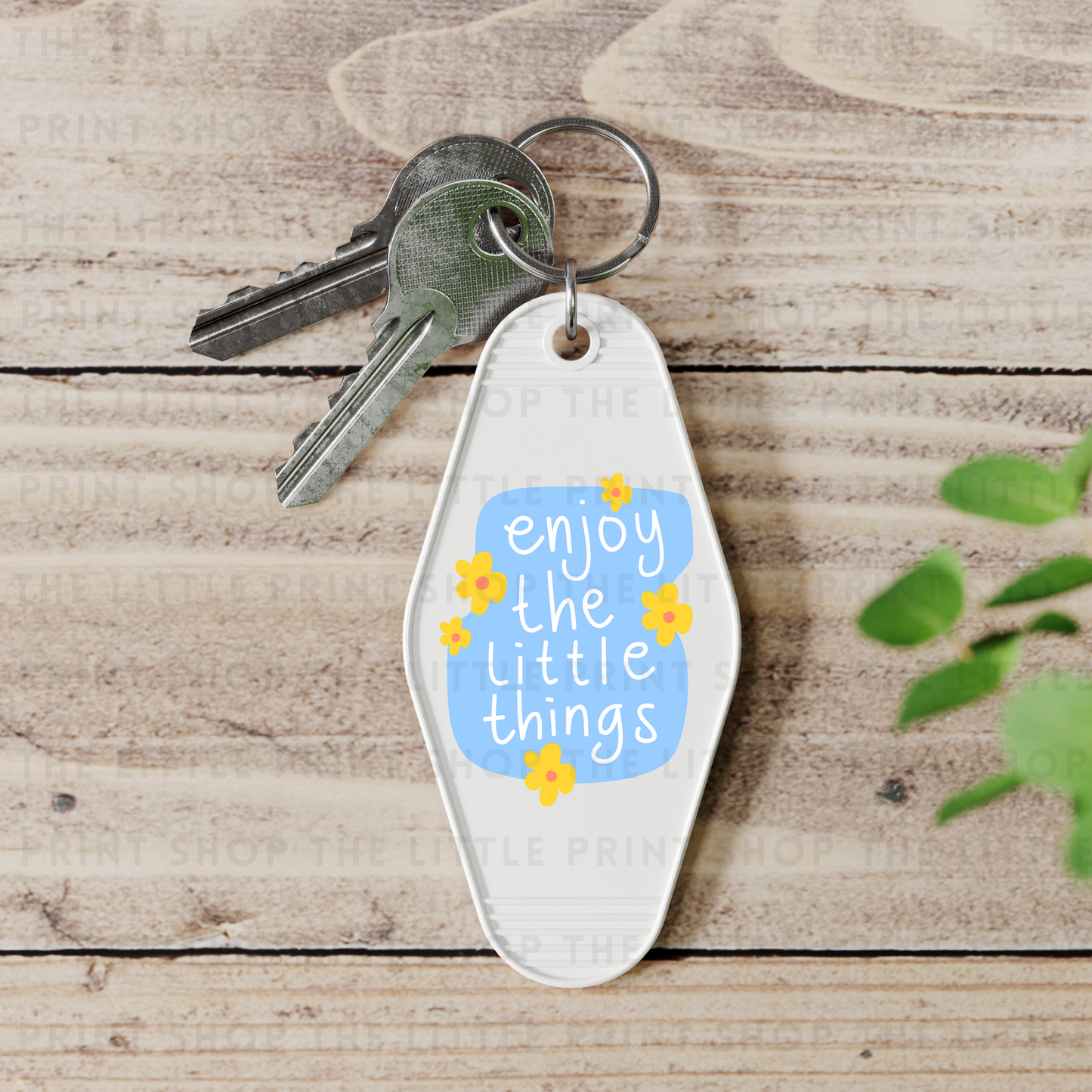 Enjoy The Little Things - UV DTF Motel Keyring Decal