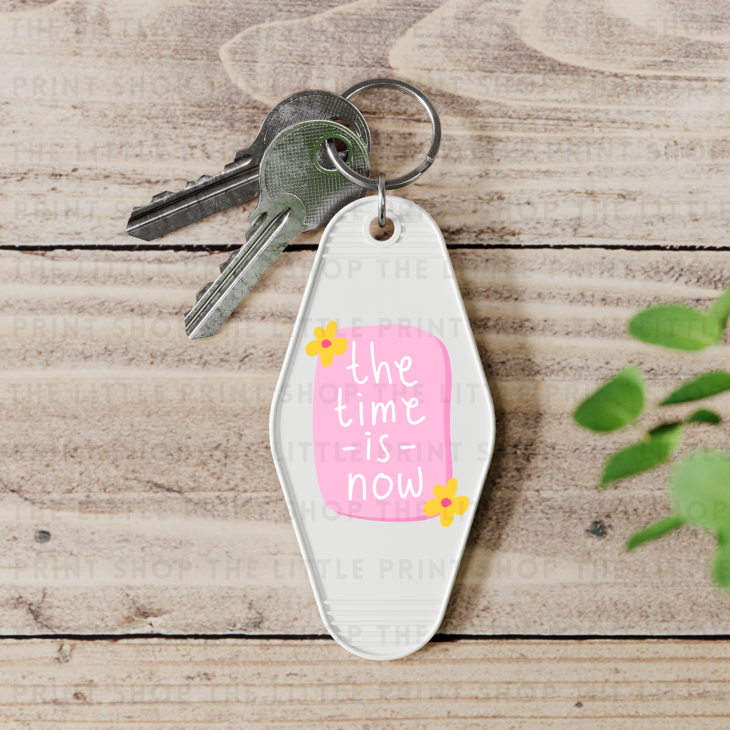 Time Is Now - UV DTF Motel Keyring Decal