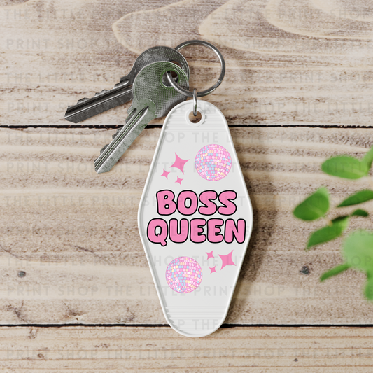 Boss Queen - UV DTF Motel Keyring Decal