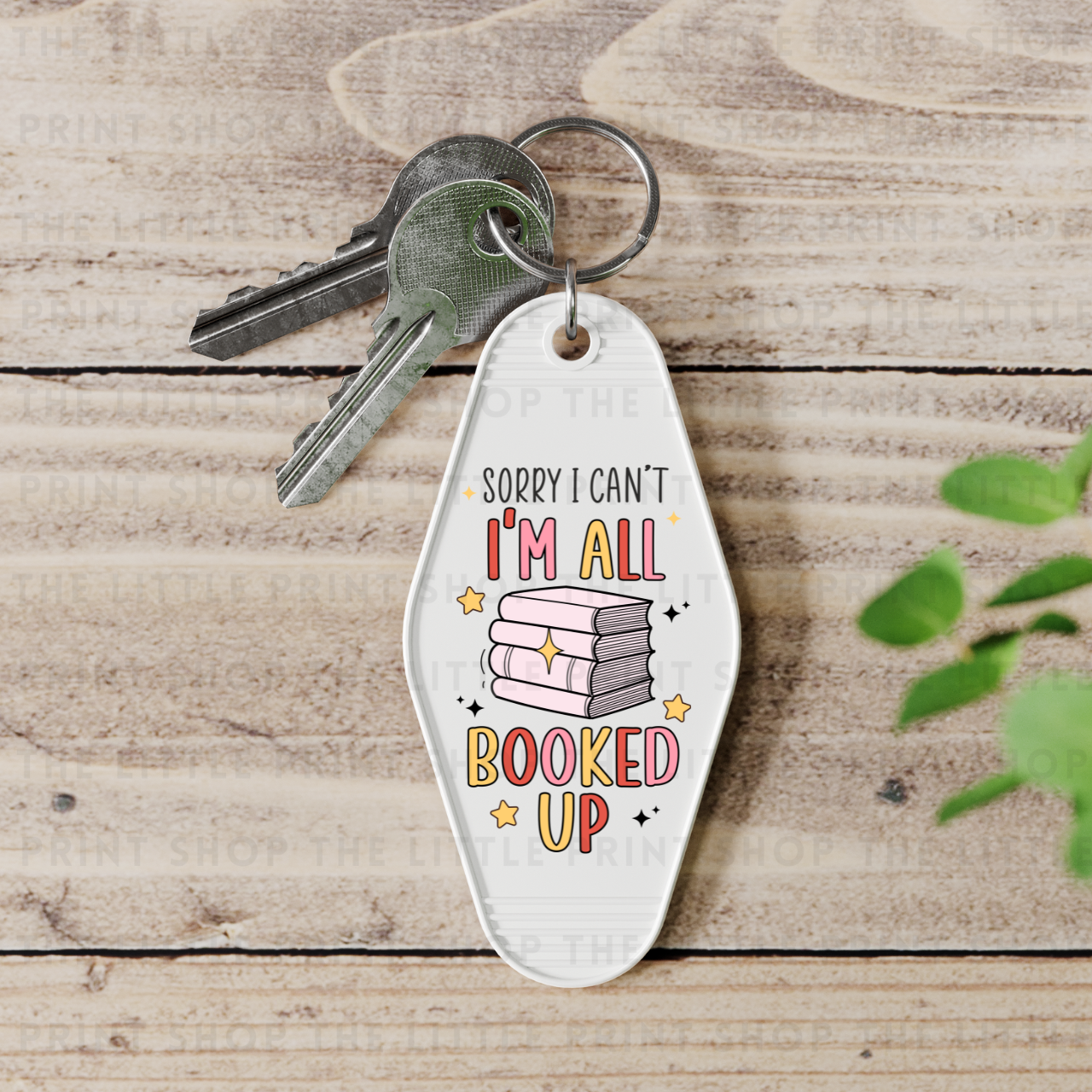 Booked Up - UV DTF Motel Keyring Decal