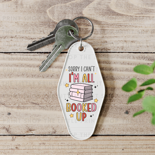 Booked Up - UV DTF Motel Keyring Decal