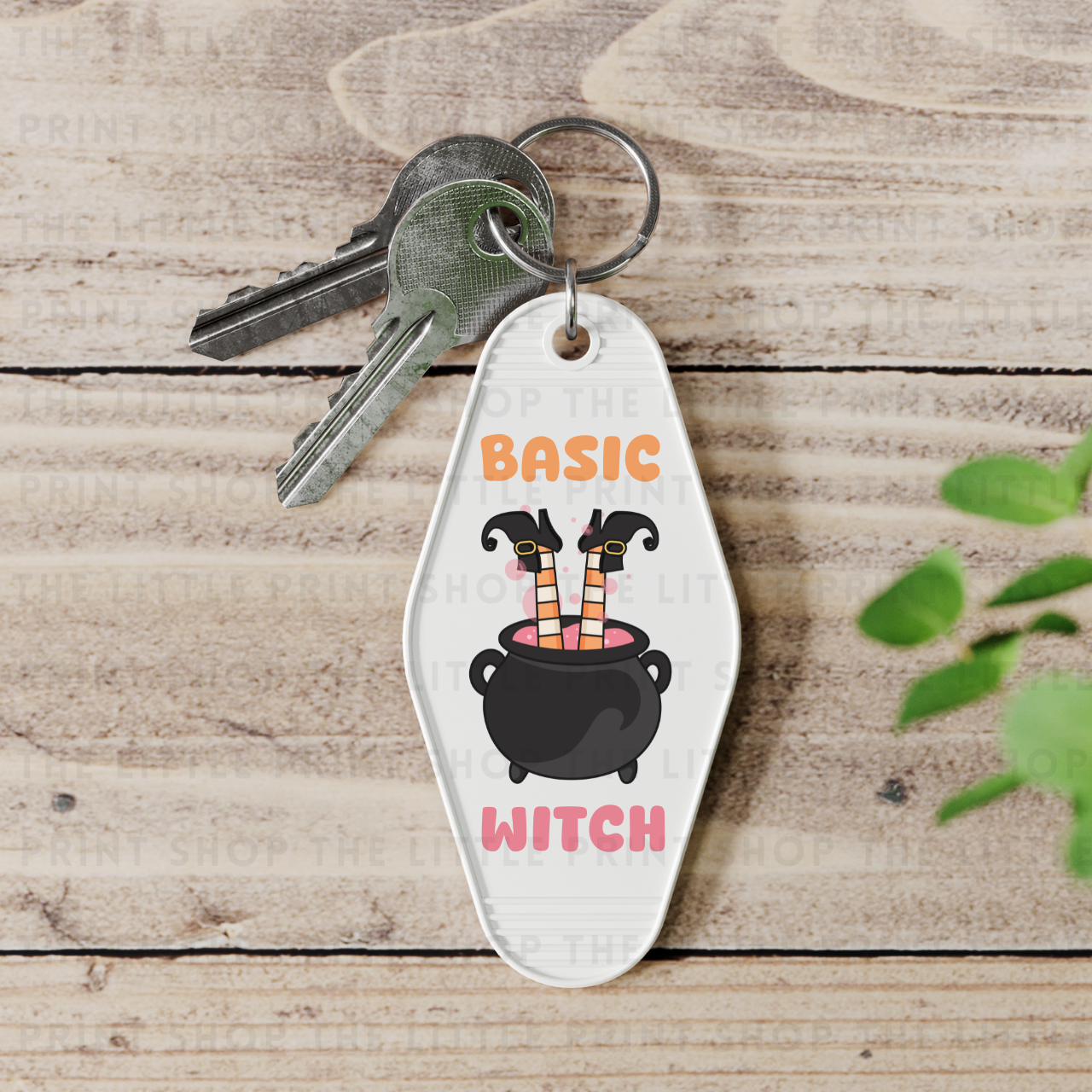 Basic Witch Pink - UV DTF Motel Keyring Decal