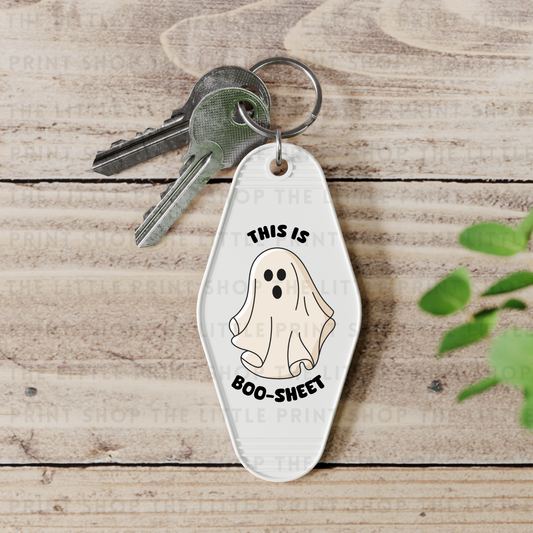 This Is Boo-Sheet - UV DTF Motel Keyring Decal