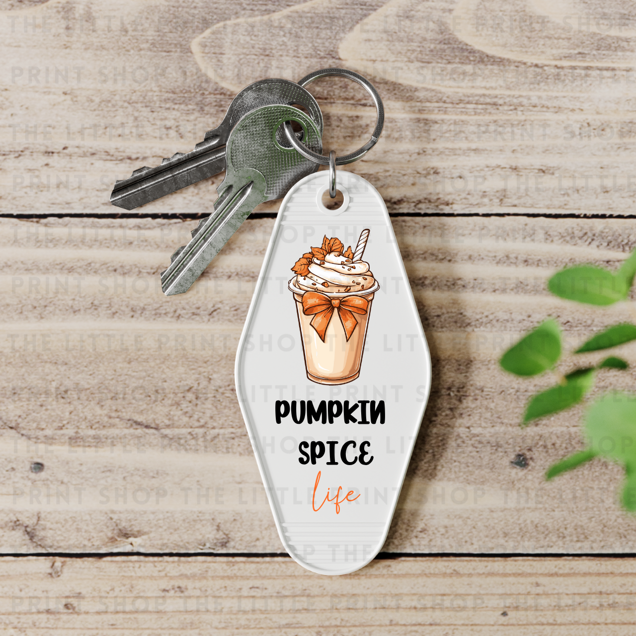 Pumpkin Spice Life - UV DTF Motel Keyring Decal