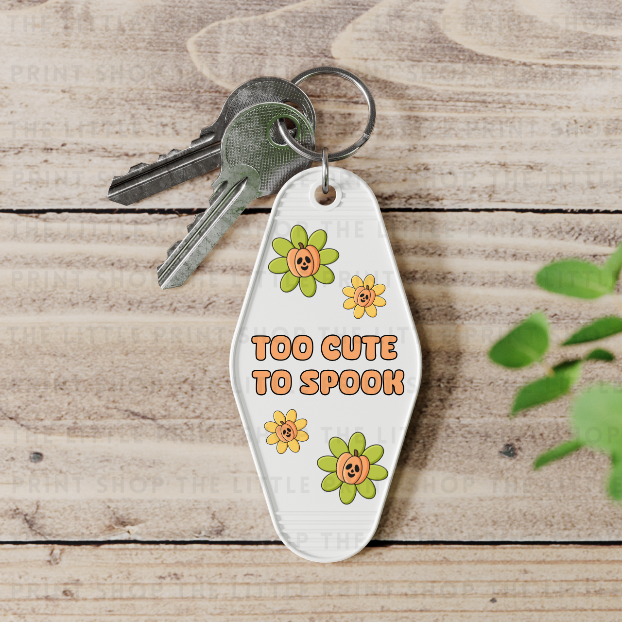 Too Cute To Spook - UV DTF Motel Keyring Decal