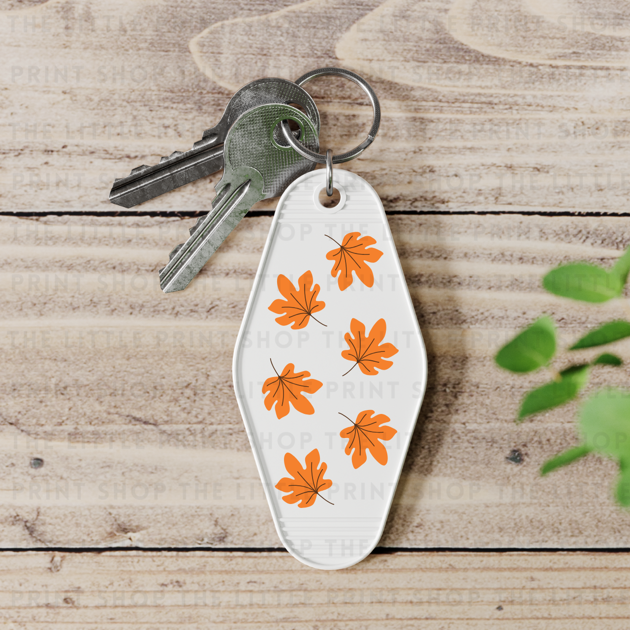 Autumn Leaves - UV DTF Motel Keyring Decal