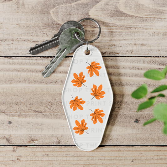 Autumn Leaves - UV DTF Motel Keyring Decal