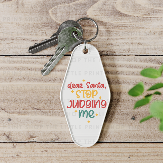 Stop Judging Me - UV DTF Motel Keyring Decal