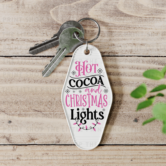 Hot Cocoa - Pink - UV DTF Motel Keyring Decal