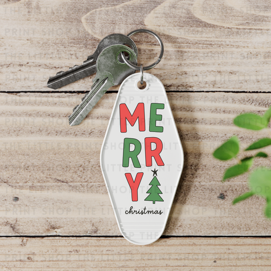Merry - UV DTF Motel Keyring Decal