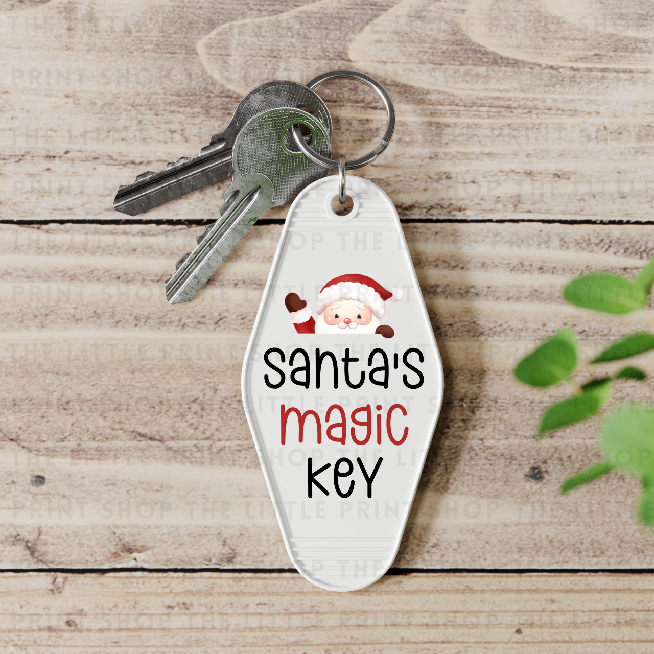 Santa's Magic Key - UV DTF Motel Keyring Decal