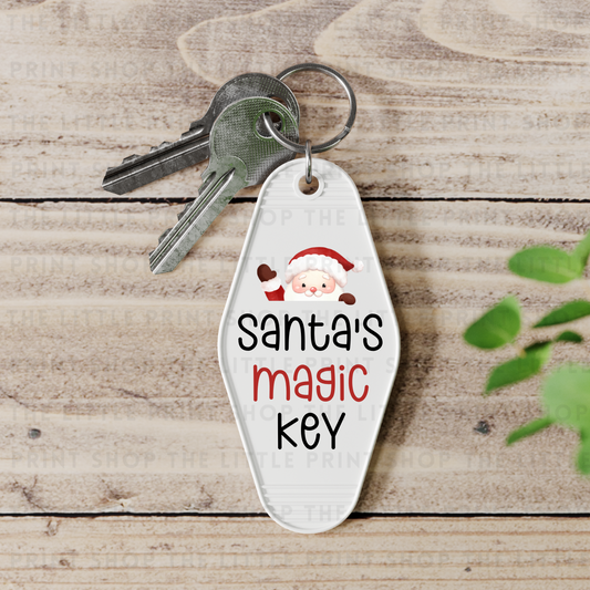 Santa's Magic Key - UV DTF Motel Keyring Decal