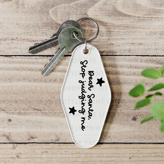 Dear Santa - UV DTF Motel Keyring Decal