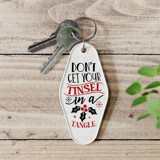 Tinsel - UV DTF Motel Keyring Decal