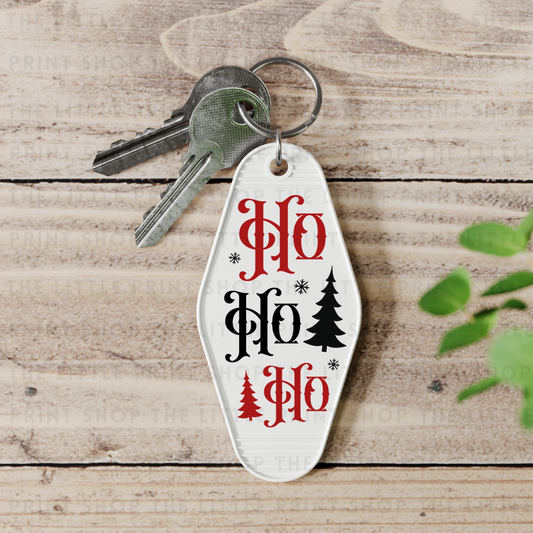 Ho Ho Ho - UV DTF Motel Keyring Decal
