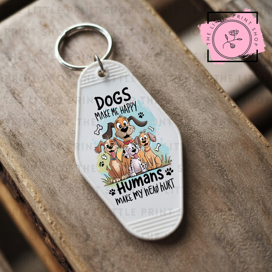 Dogs - UV DTF Motel Keyring Decal