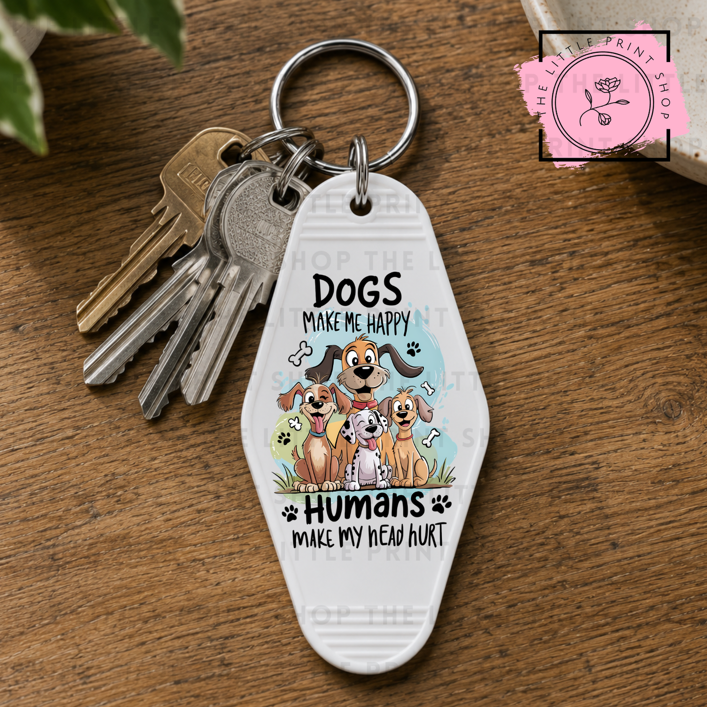 Dogs - UV DTF Motel Keyring Decal