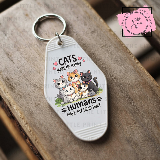 Cats - UV DTF Motel Keyring Decal