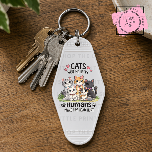 Cats - UV DTF Motel Keyring Decal