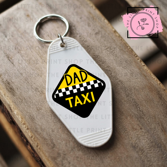 Dad Taxi - UV DTF Motel Keyring Decal