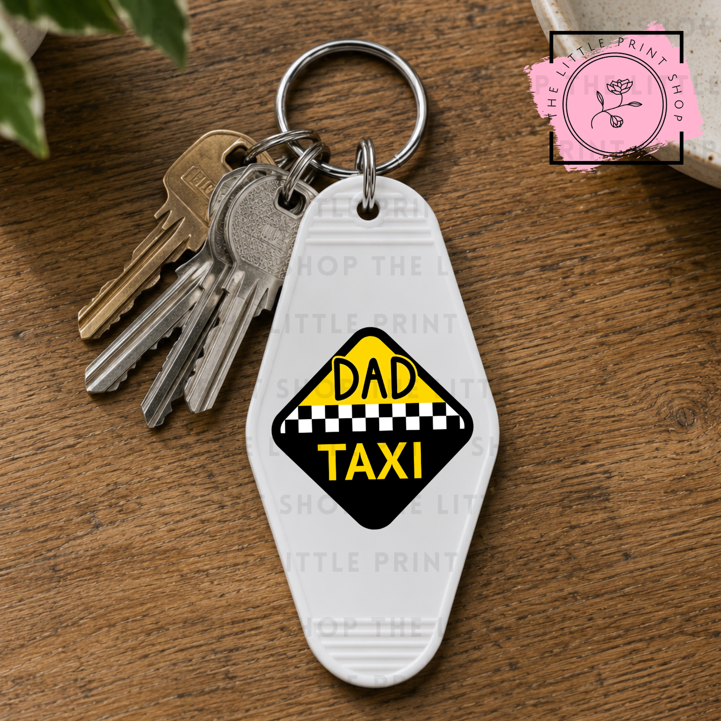 Dad Taxi - UV DTF Motel Keyring Decal