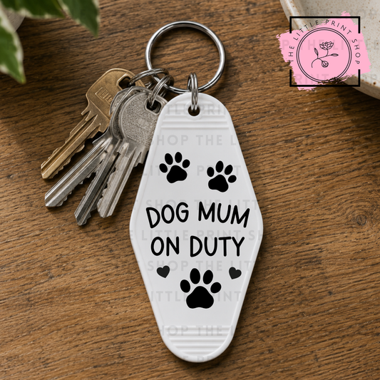 Dog Mum - UV DTF Motel Keyring Decal