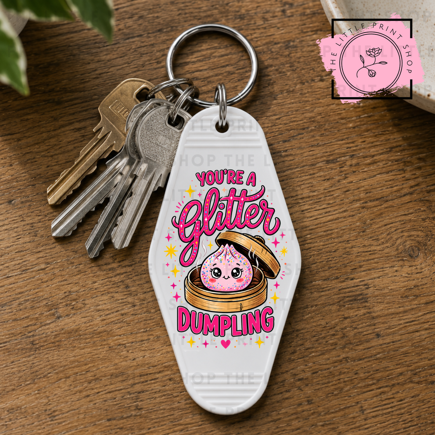 Glitter Dumpling - UV DTF Motel Keyring Decal