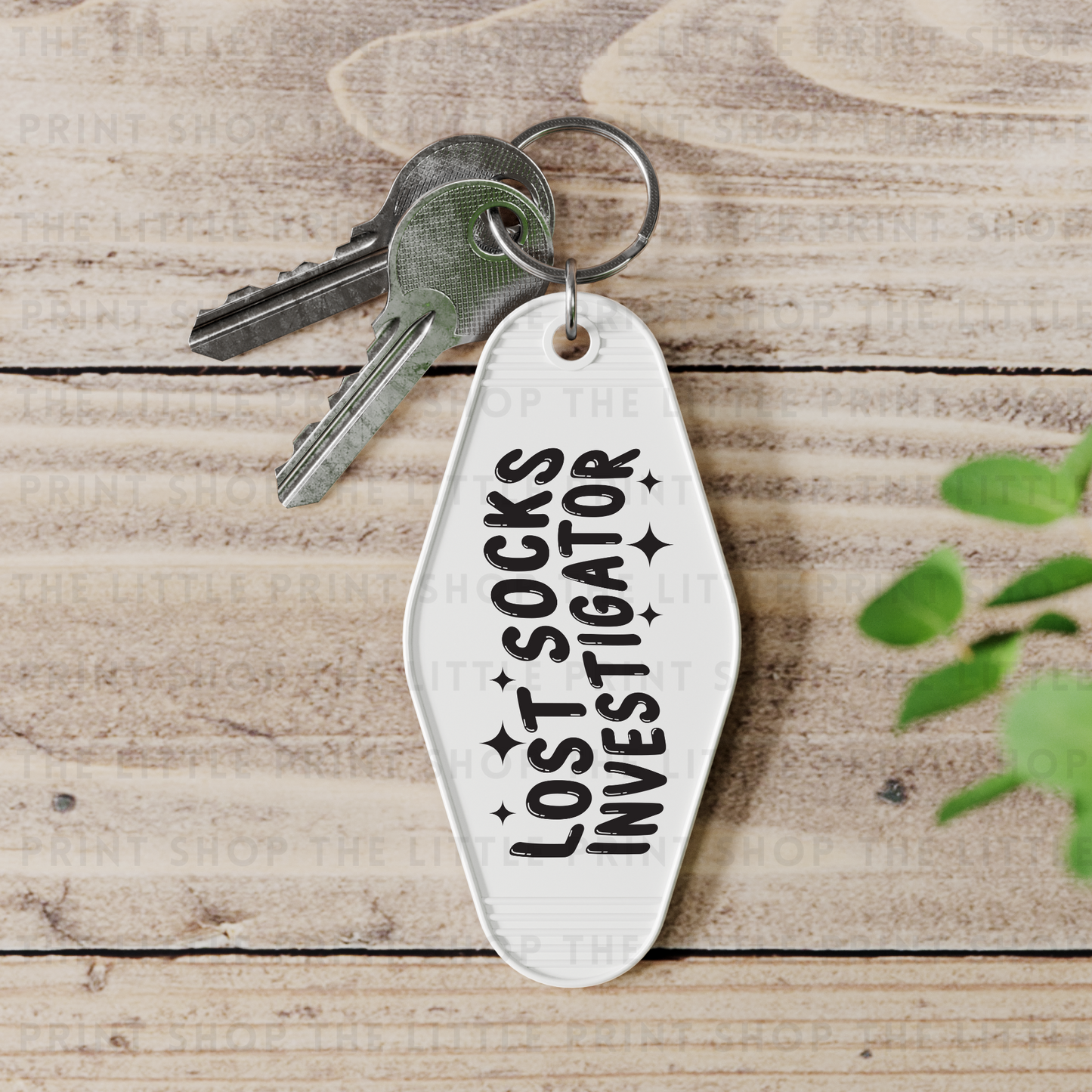 Lost Sock Investigator - UV DTF Motel Keyring Decal