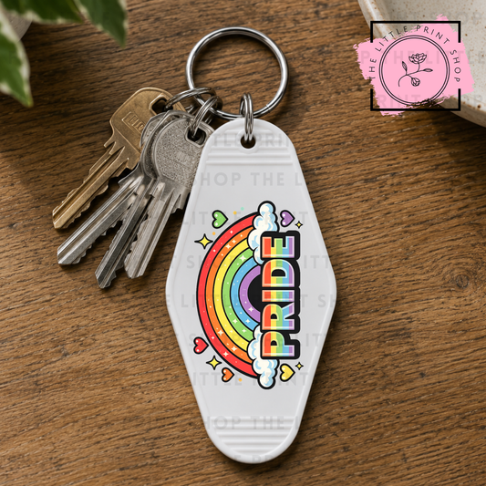 PRIDE - UV DTF Motel Keyring Decal