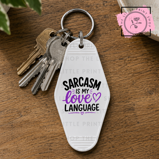 Love Language - UV DTF Motel Keyring Decal