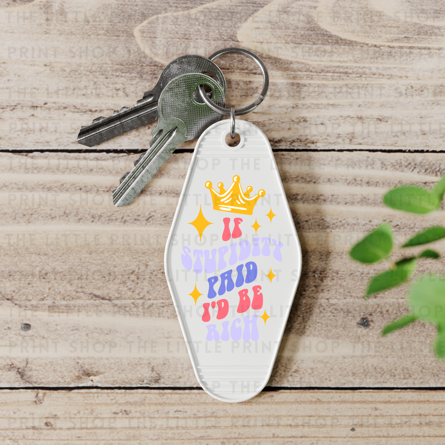 If Saturday Paid I'd Be Rich - UV DTF Motel Keyring Decal