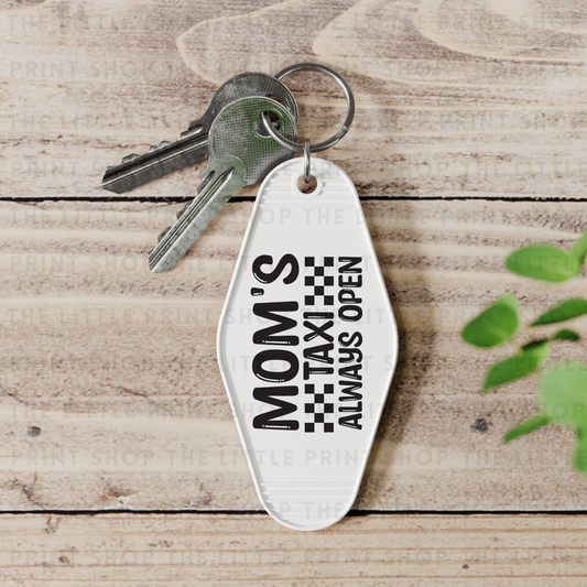 Mom's Taxi - UV DTF Motel Keyring Decal
