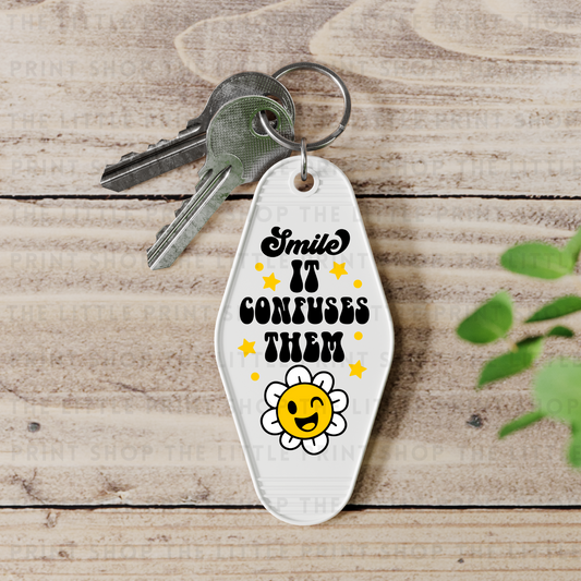 Smile - UV DTF Motel Keyring Decal