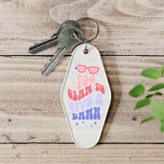 Too Glam - UV DTF Motel Keyring Decal