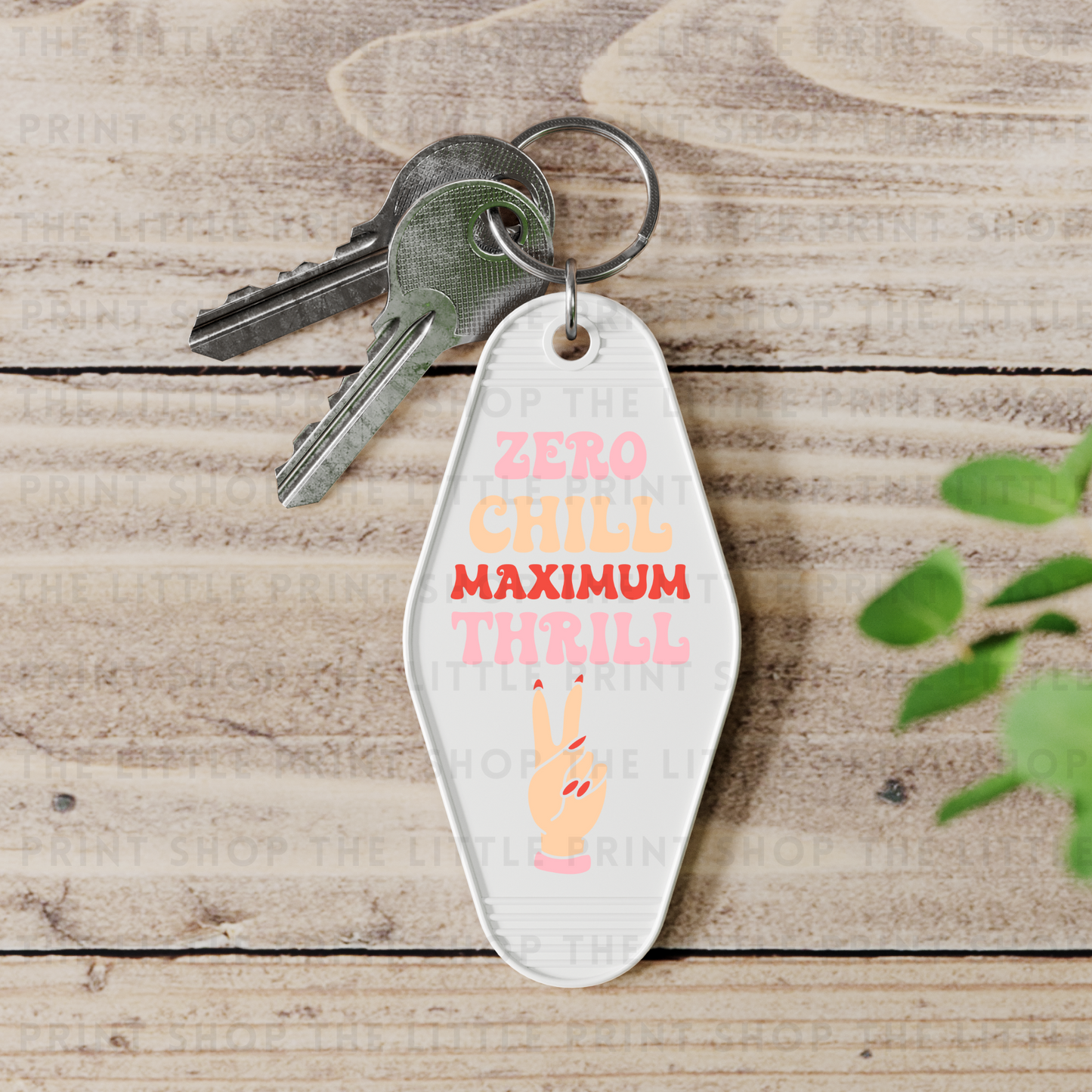 Zero Chill - UV DTF Motel Keyring Decal