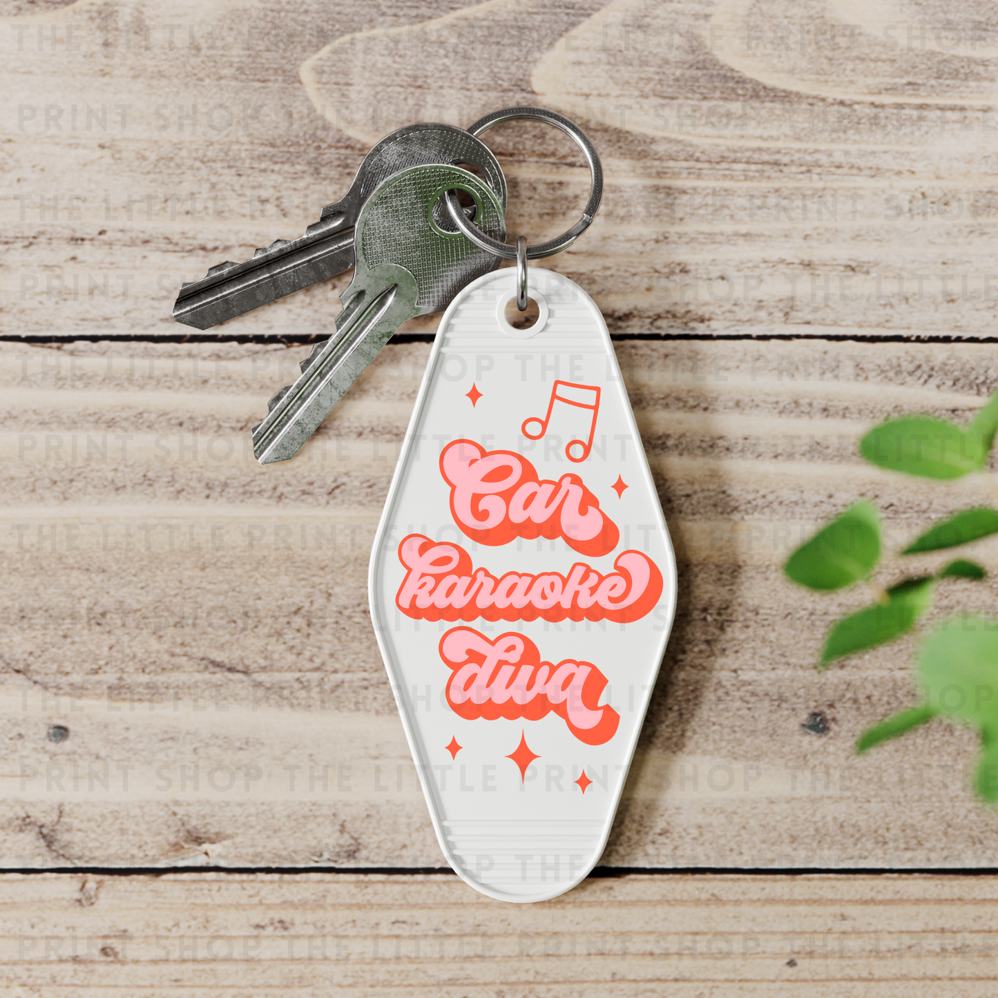 Car Karaoke - UV DTF Motel Keyring Decal