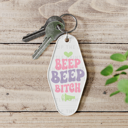 Beep Beep - UV DTF Motel Keyring Decal