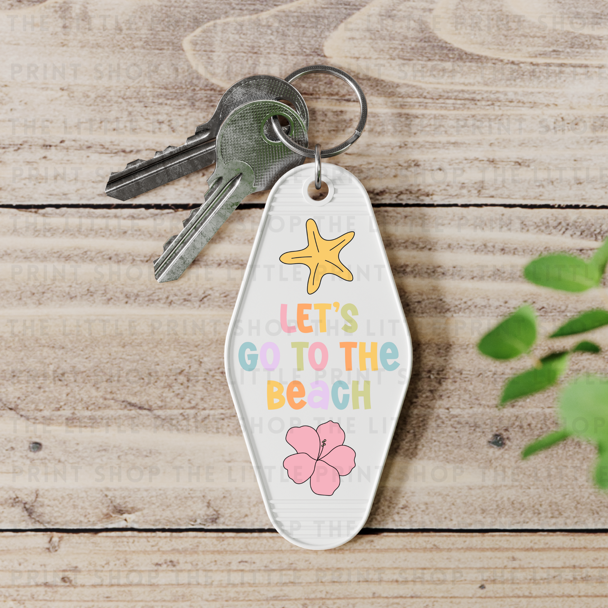 Beach - UV DTF Motel Keyring Decal – Little Print Shop