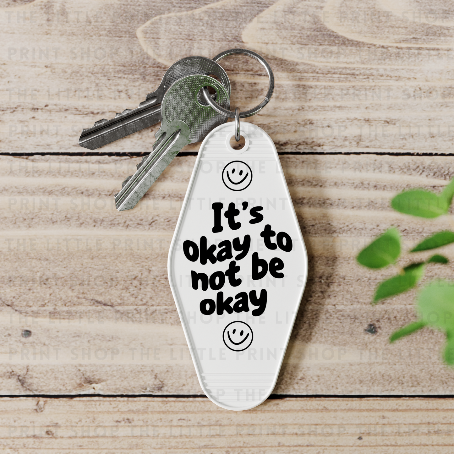 Okay To Not Be Okay - UV DTF Motel Keyring Decal
