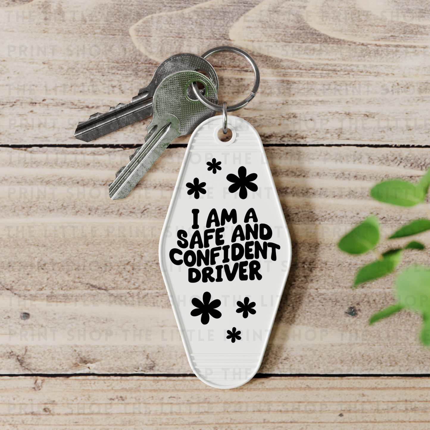 Confident Driver - UV DTF Motel Keyring Decal