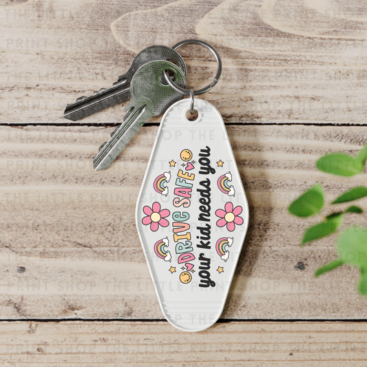 Kid Needs You - UV DTF Motel Keyring Decal