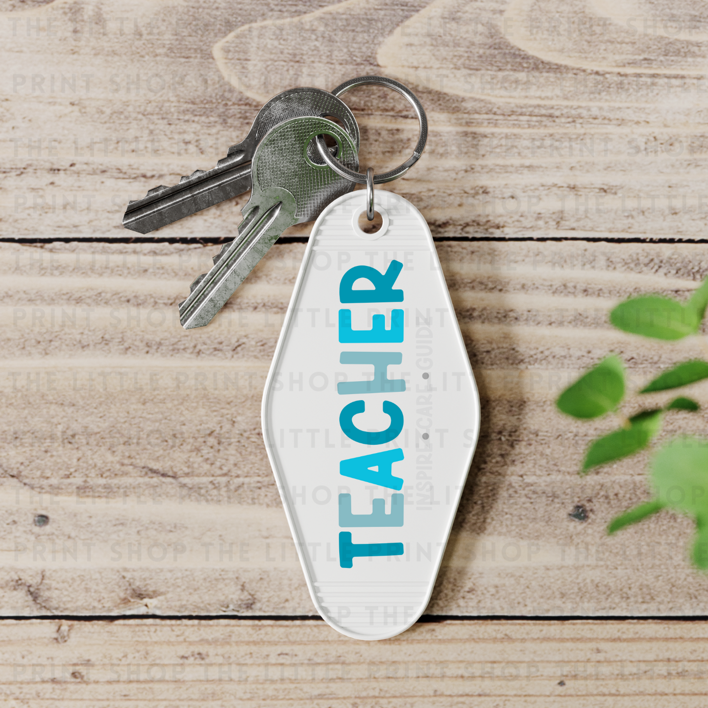 TEACHER - Blue - UV DTF Motel Keyring Decal